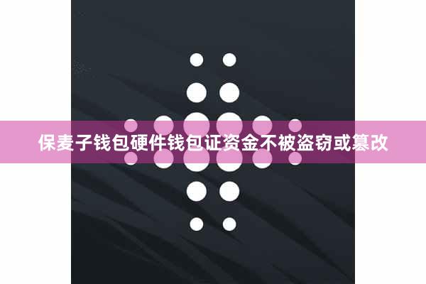 保麦子钱包硬件钱包证资金不被盗窃或篡改
