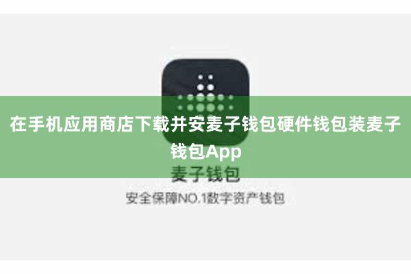 在手机应用商店下载并安麦子钱包硬件钱包装麦子钱包App